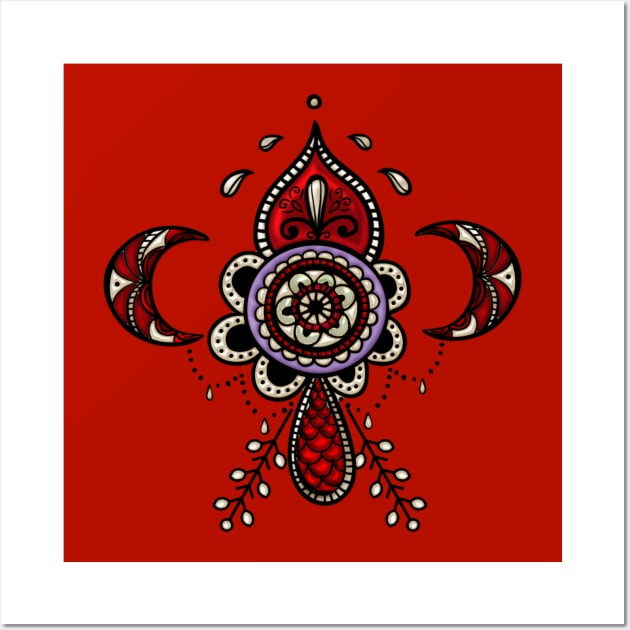 Elegant design with moon, mandala Wall Art by Nicky2342